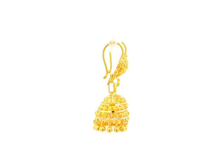 22K Yellow Gold Hanging Earrings – U Back