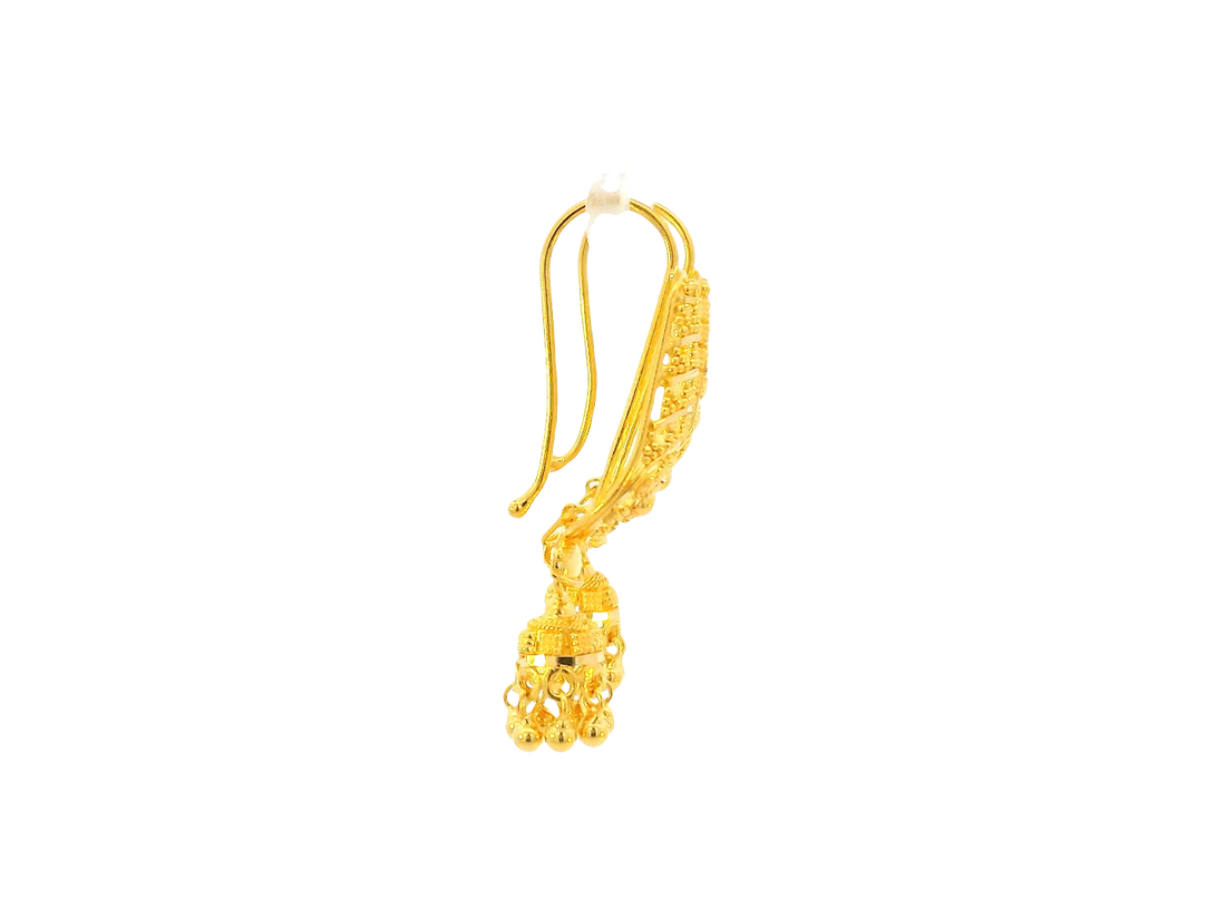 22K Yellow Gold Hanging Earrings – U Back