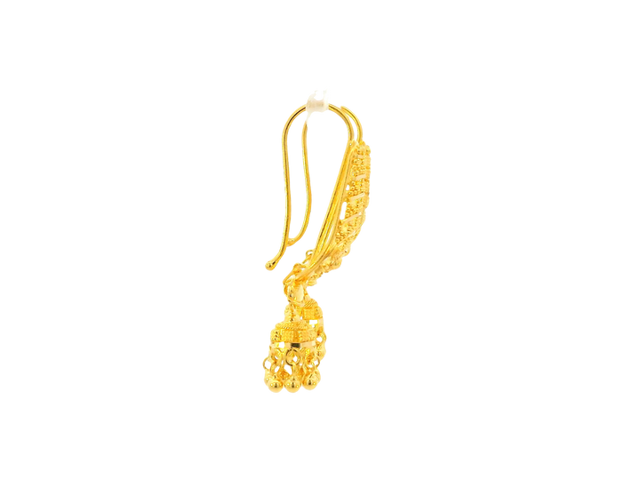 22K Yellow Gold Hanging Earrings – U Back