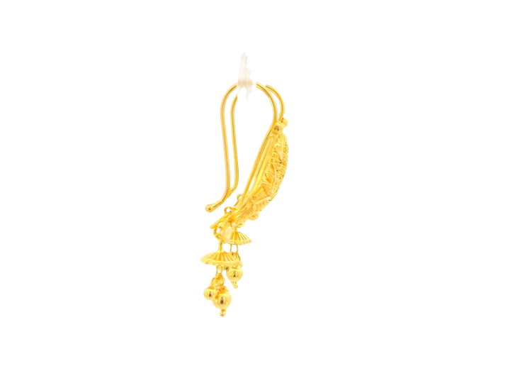 22K Yellow Gold Hanging Earrings – U Back