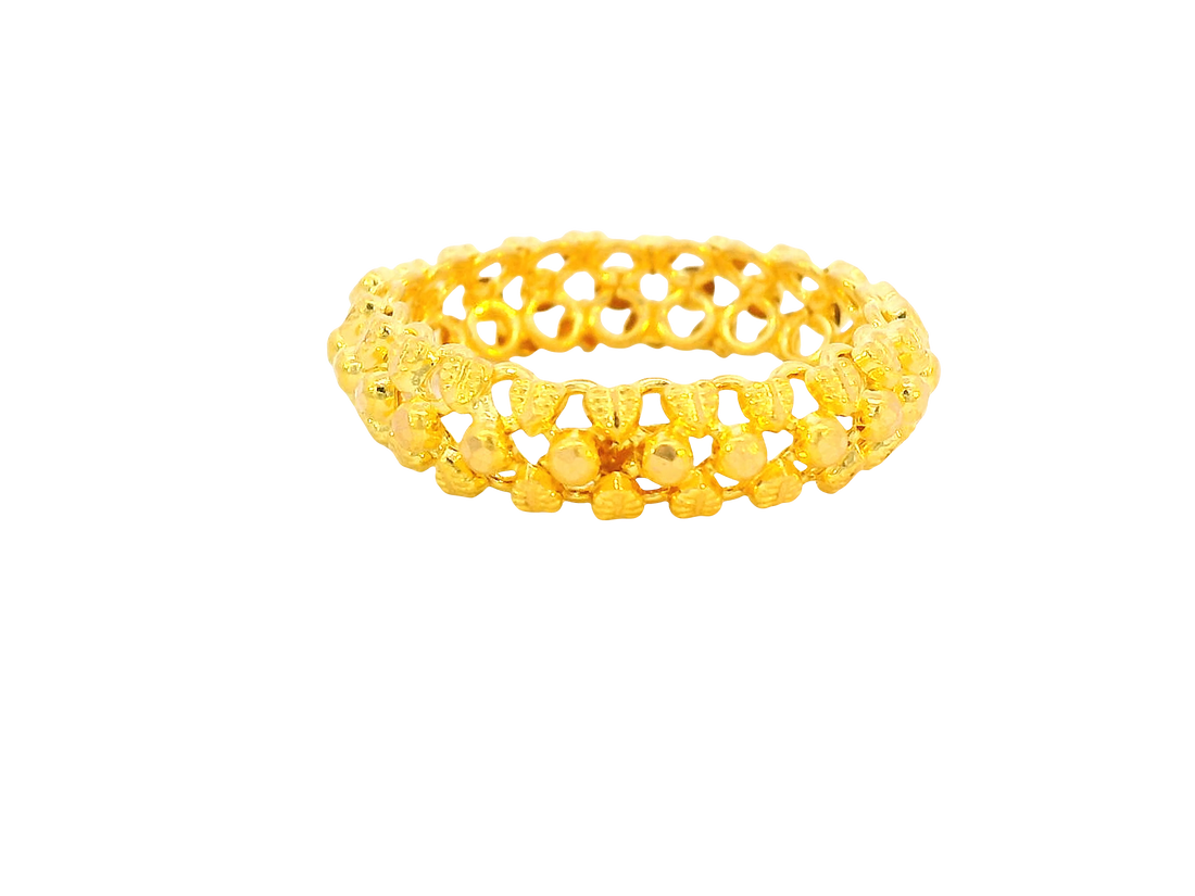 22K Yellow Gold Ring  Elegant Design