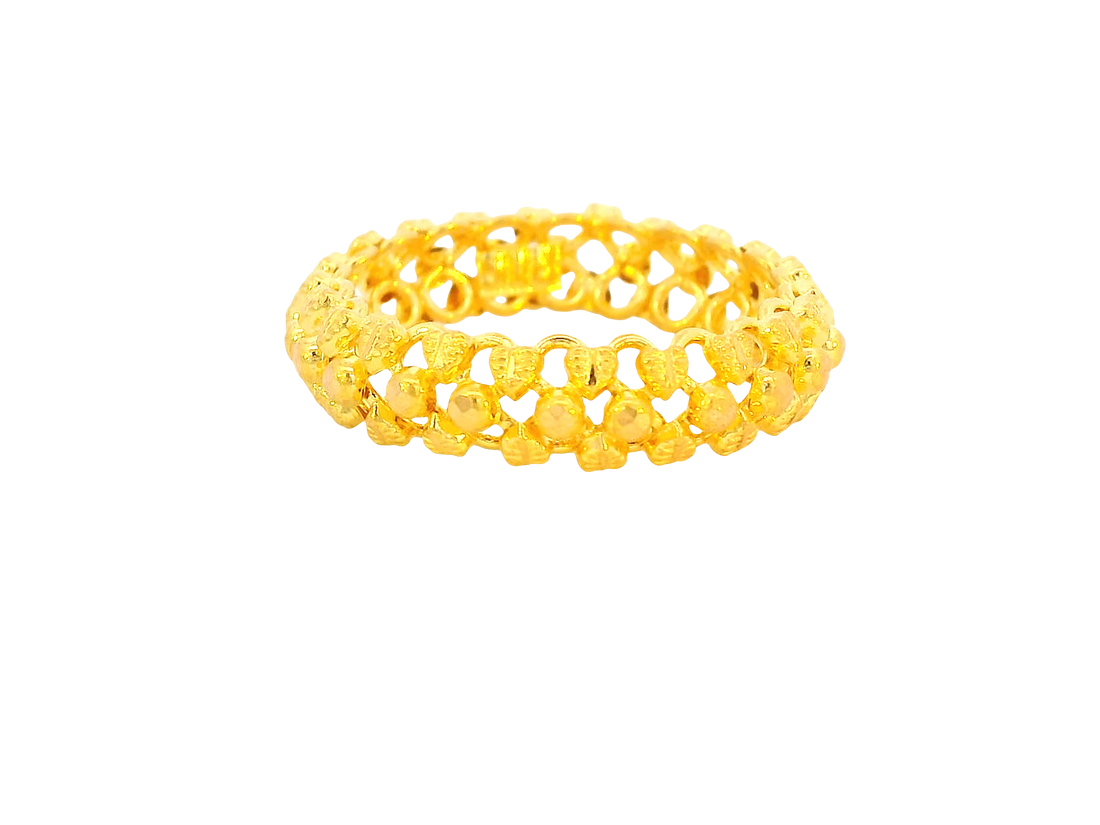22K Yellow Gold Ring  Elegant Design