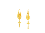 22K Yellow Gold Hoop Earrings Polished Finish
