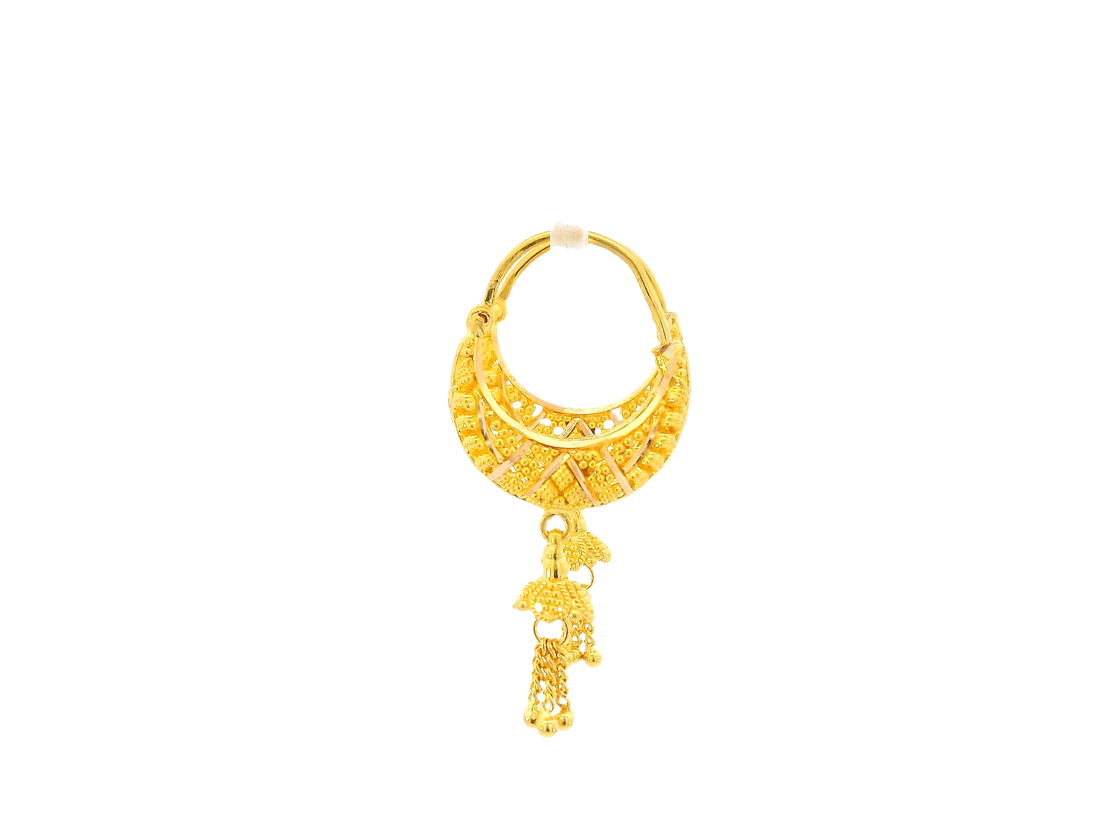22K Yellow Gold Hoop Earrings Polished Finish