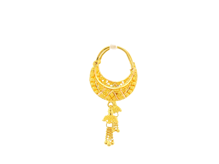 22K Yellow Gold Hoop Earrings Polished Finish