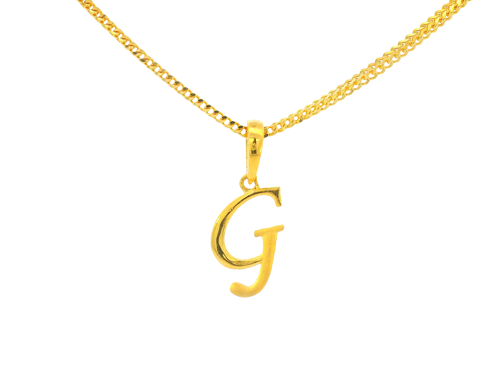 22K Yellow Gold Initial “G” Pendant