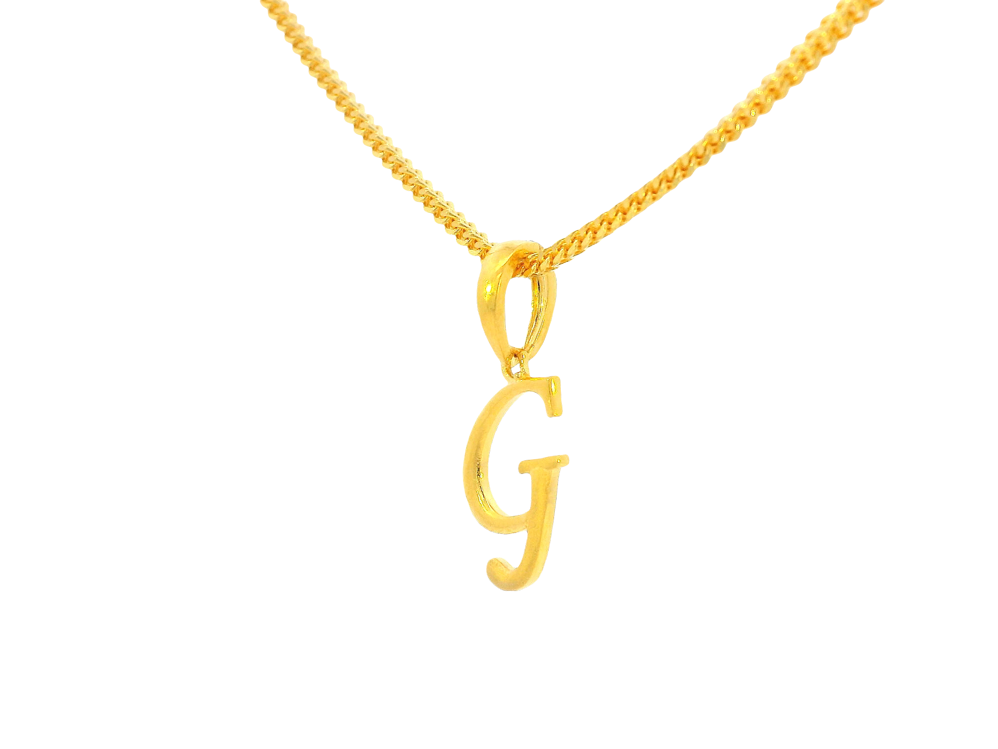 22K Yellow Gold Initial “G” Pendant