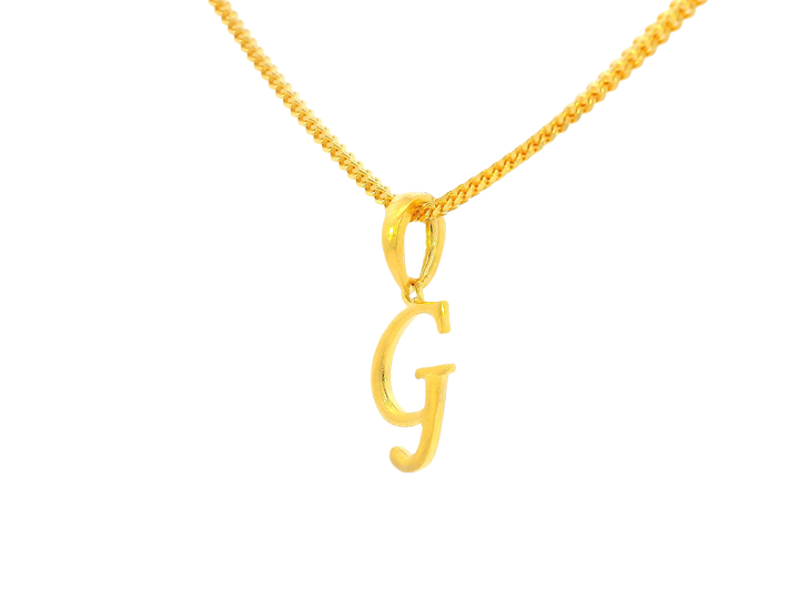 22K Yellow Gold Initial “G” Pendant