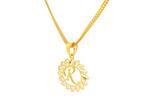 22K Yellow Gold Initial “R” Pendant