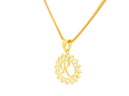 22K Yellow Gold Initial “R” Pendant