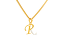 22K Yellow &amp; White Gold Initial “R” Pendant