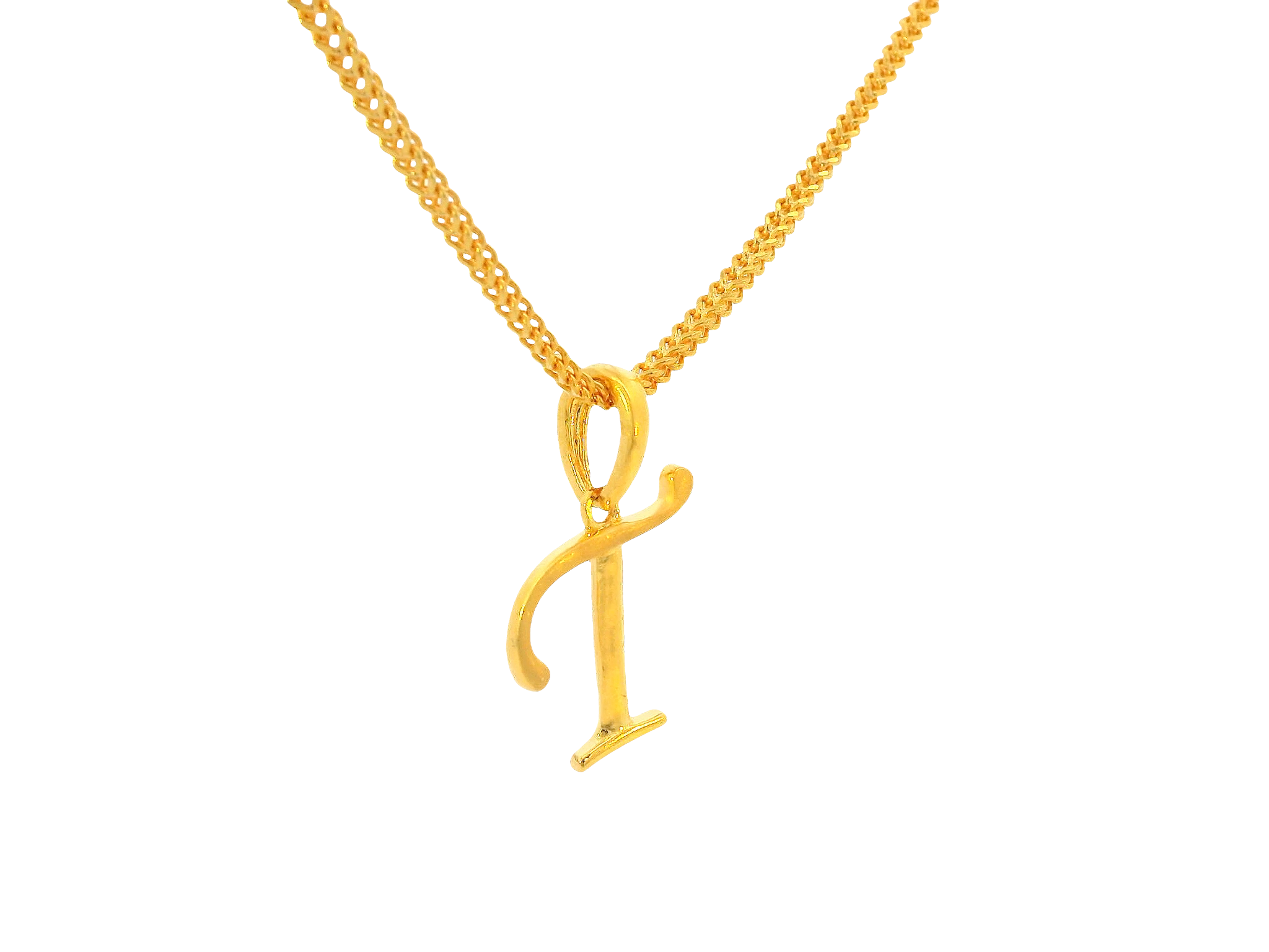 22K Yellow Gold Initial “T” Pendant