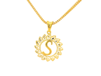 22K Yellow Gold Initial “S” Pendant
