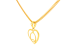 22K Yellow Gold Initial “Q” Pendant