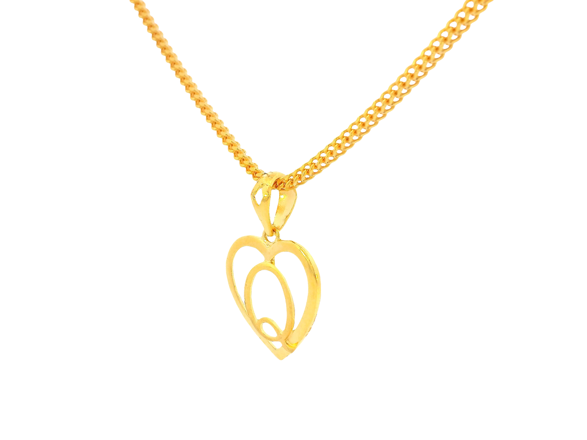 22K Yellow Gold Initial “Q” Pendant
