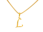 22K Yellow Gold Initial “L” Pendant