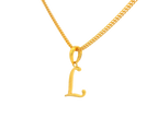 22K Yellow Gold Initial “L” Pendant