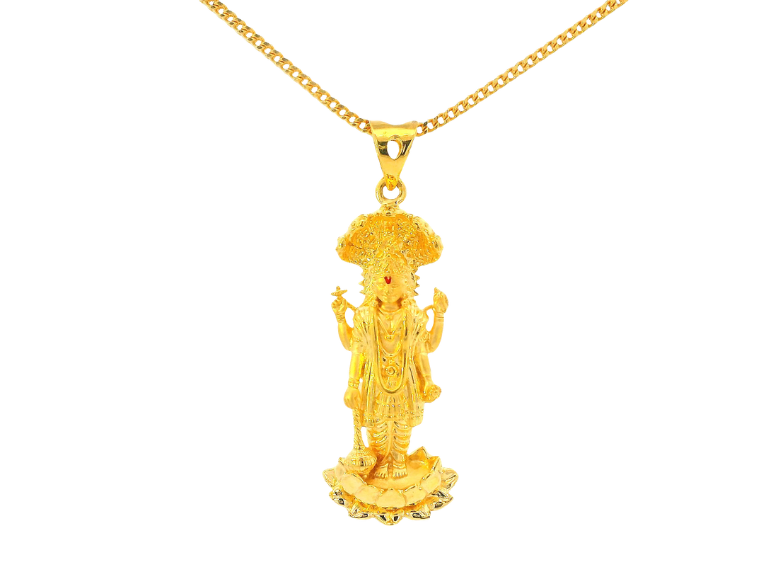 22K Yellow Gold Om Pendant