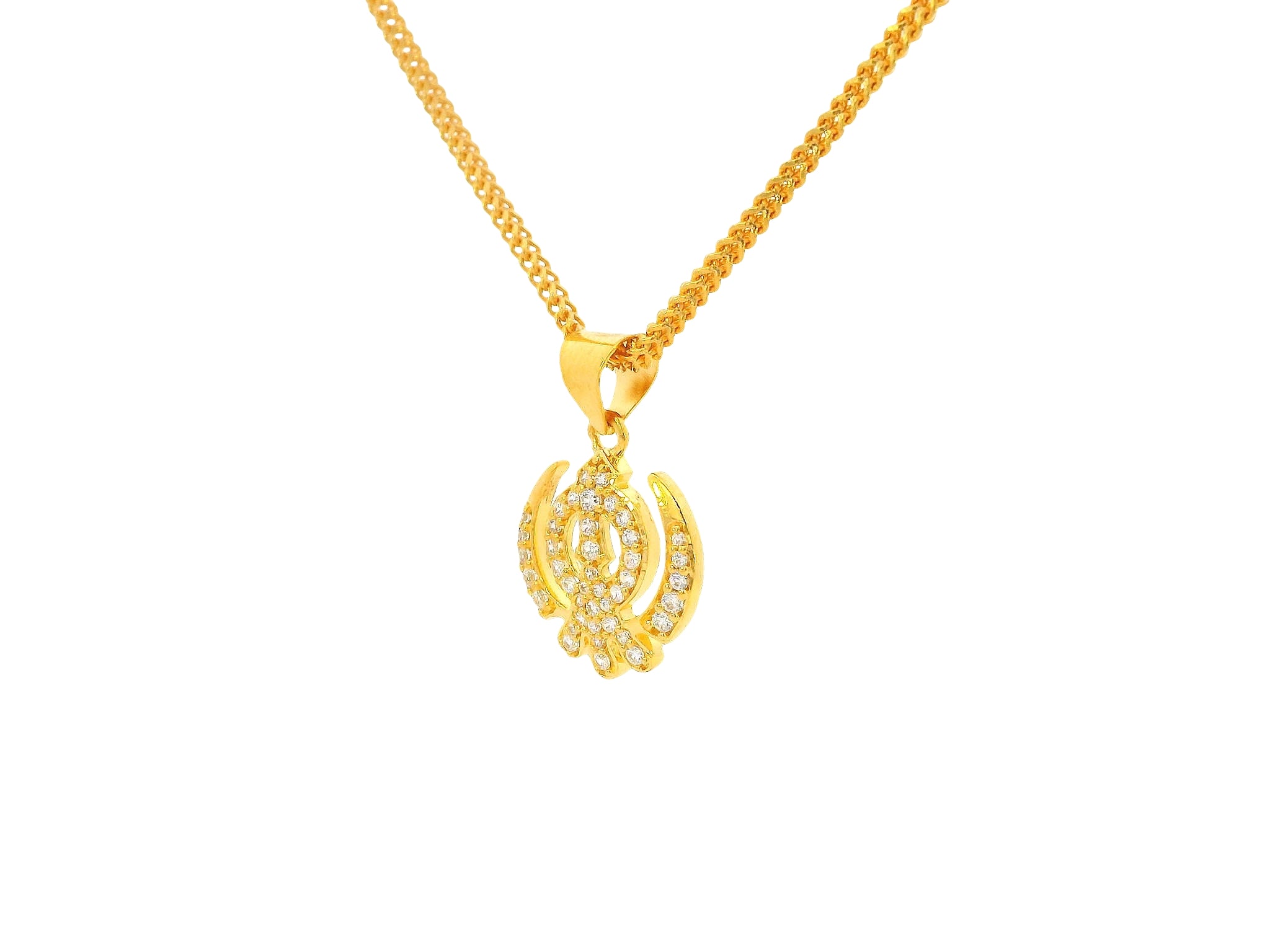22K Yellow Gold Khanda Pendant