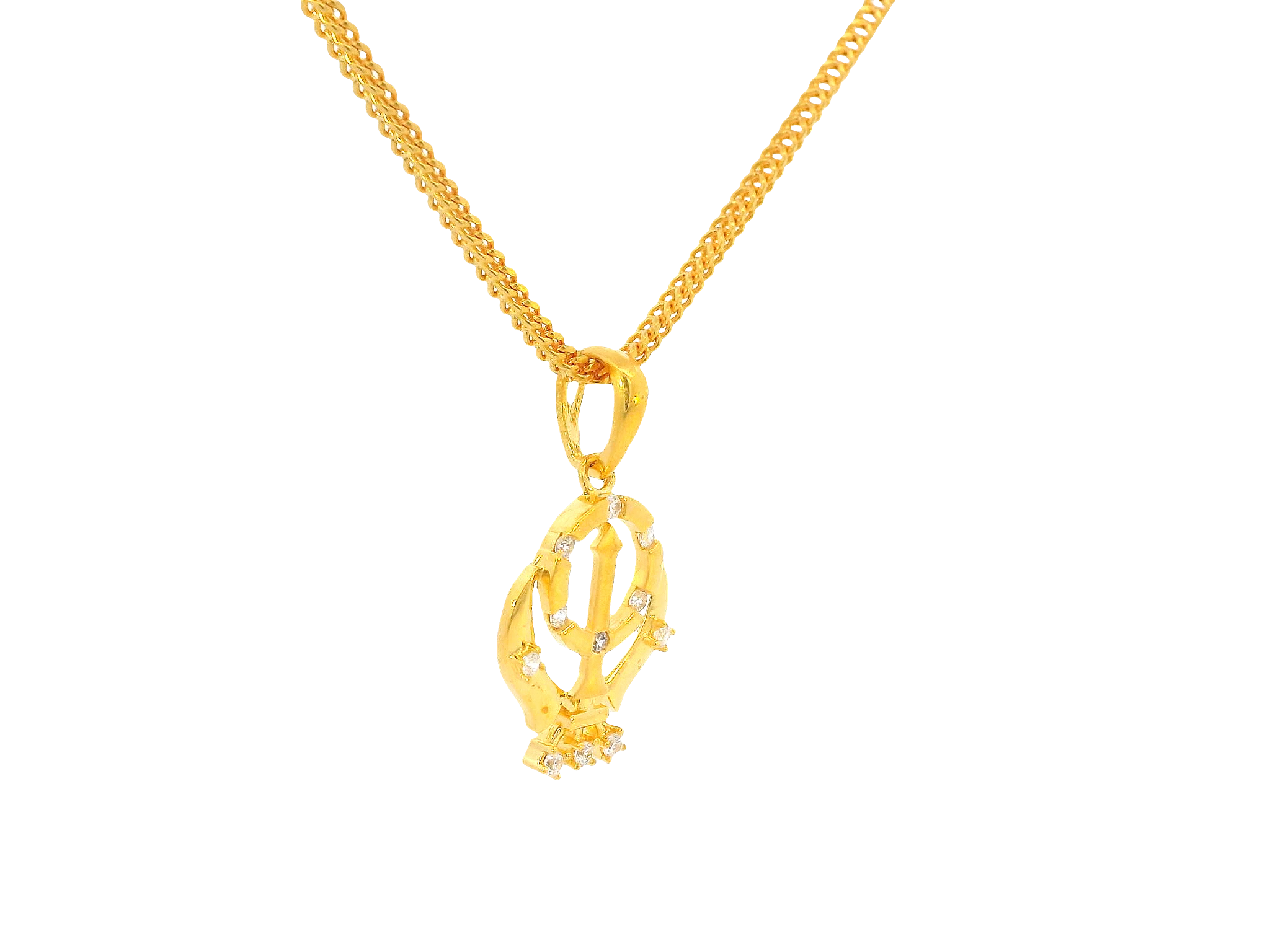 22K Yellow Gold Khanda Pendant