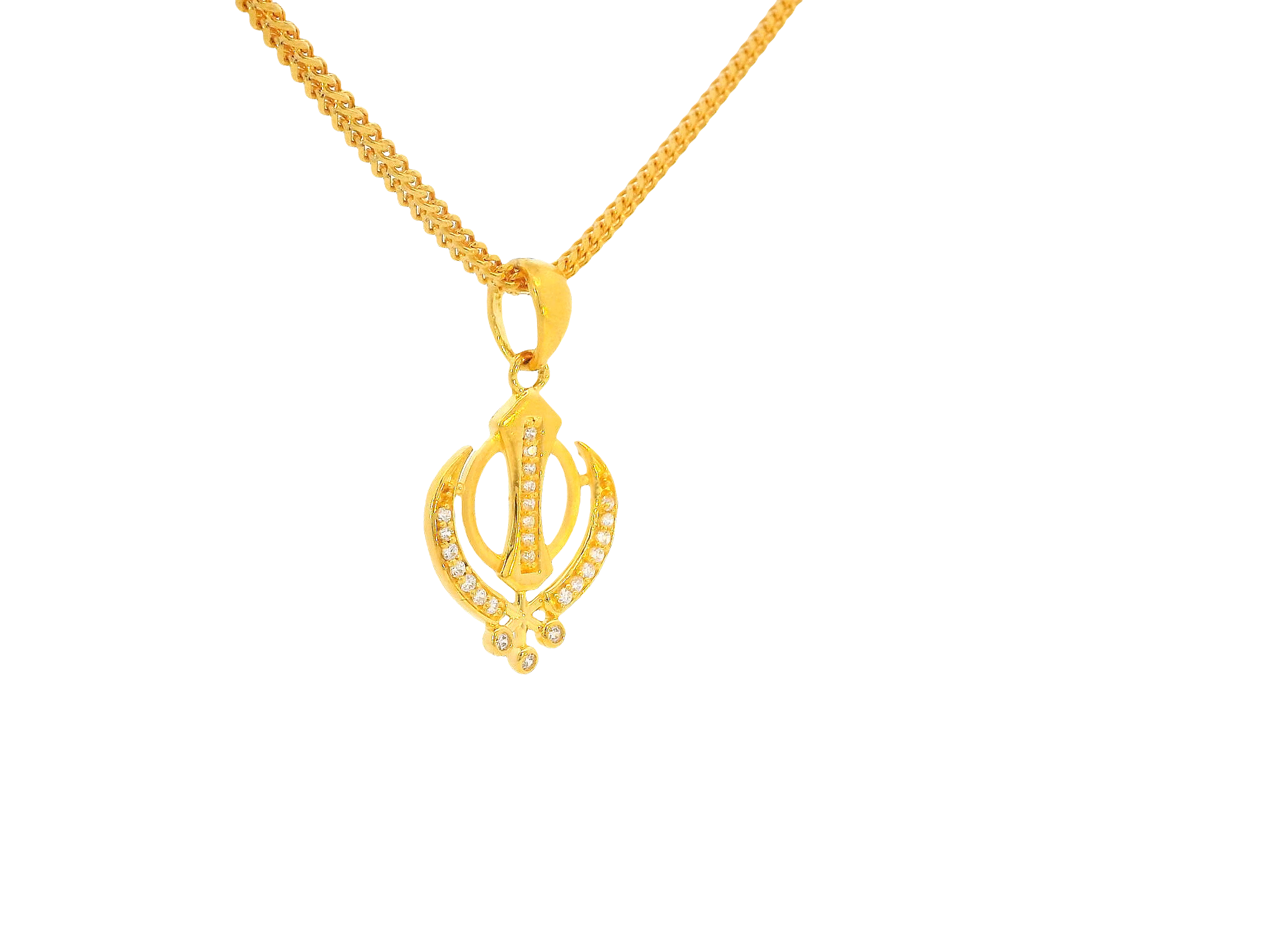 22K Yellow Gold Khanda Pendant