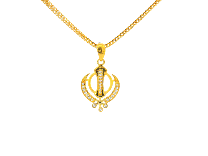 22K Yellow Gold Khanda Pendant