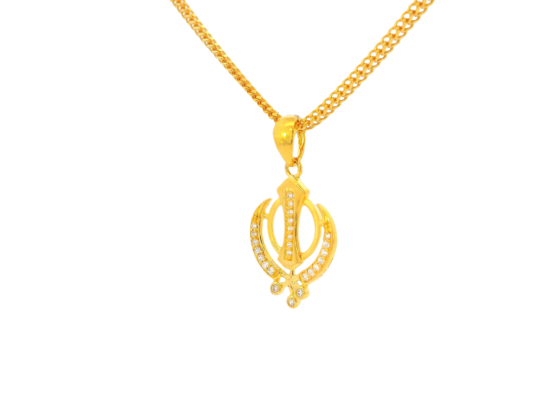 22K Yellow Gold Khanda Pendant