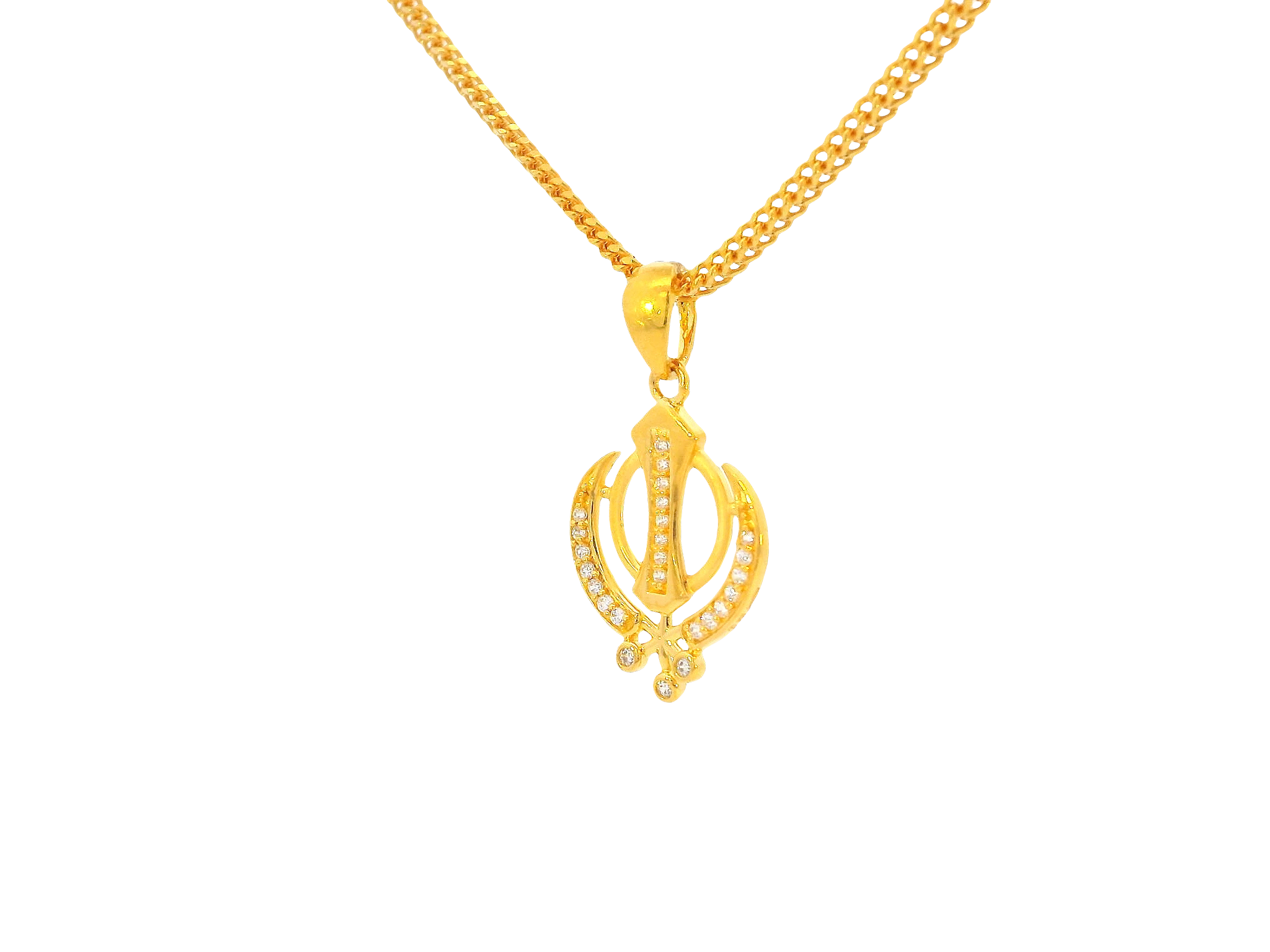 22K Yellow Gold Khanda Pendant