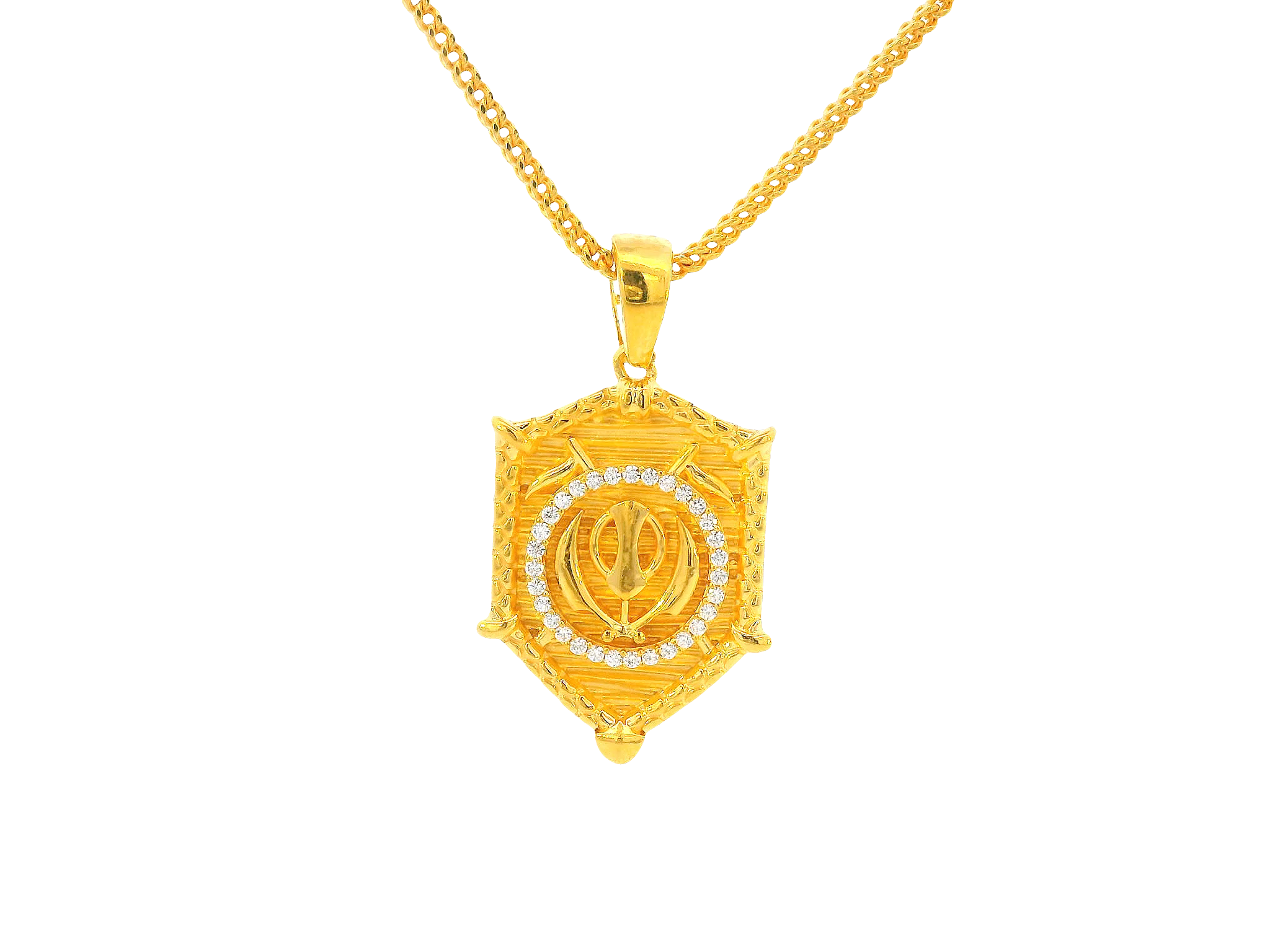 22K Yellow Gold Khanda Pendant
