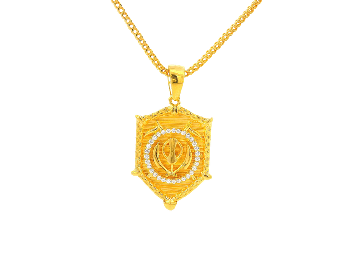 22K Yellow Gold Khanda Pendant