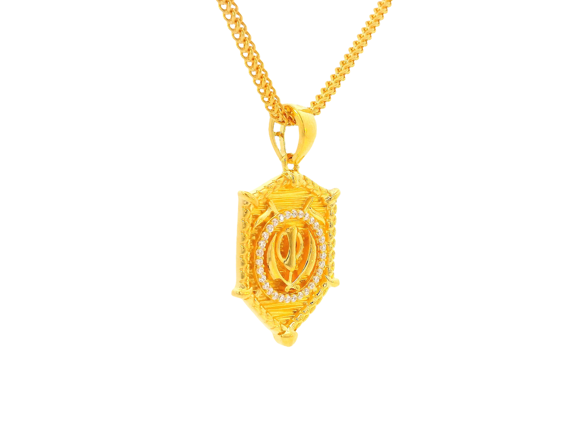22K Yellow Gold Khanda Pendant