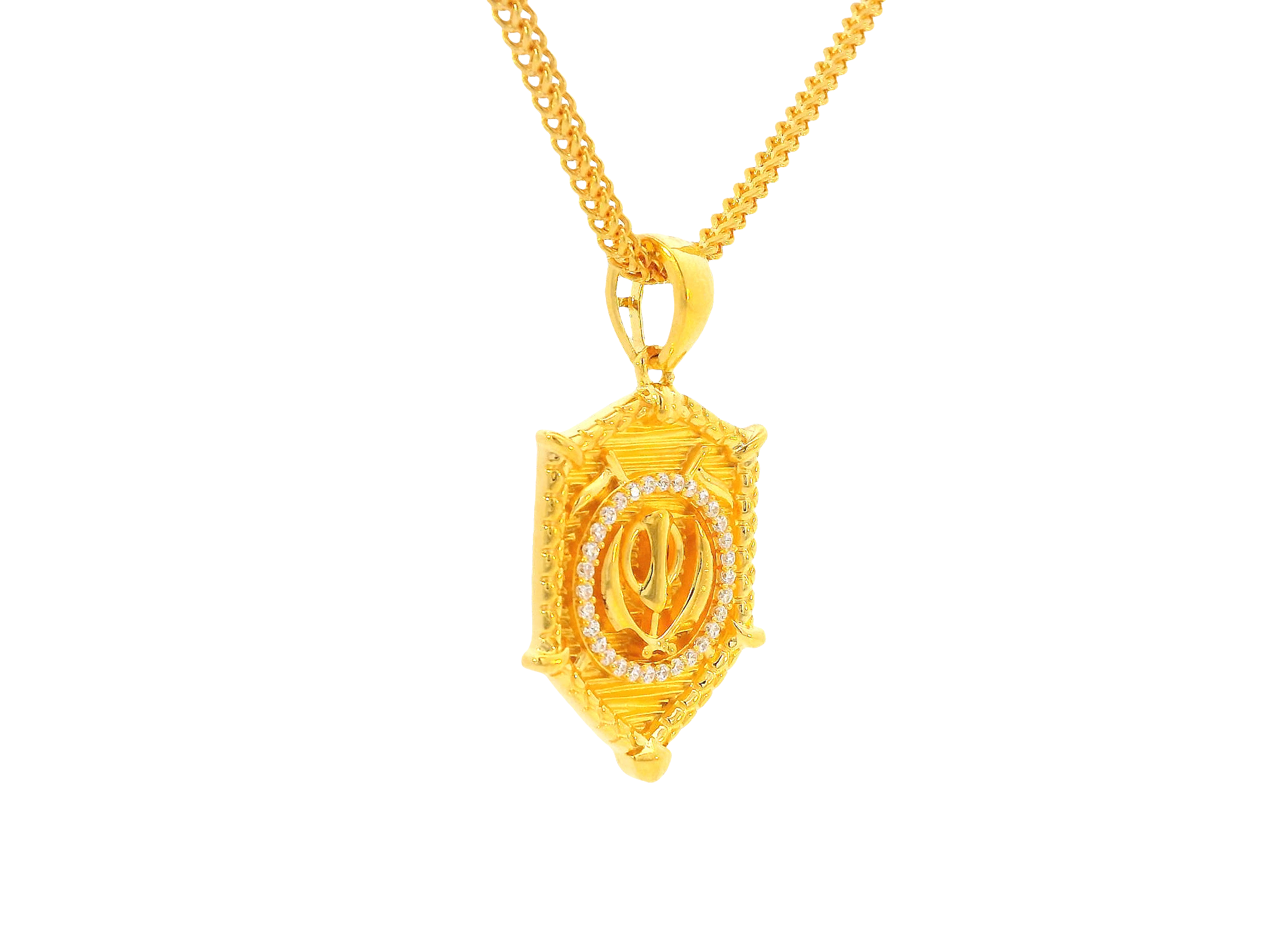 22K Yellow Gold Khanda Pendant