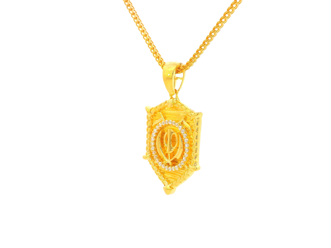22K Yellow Gold Khanda Pendant