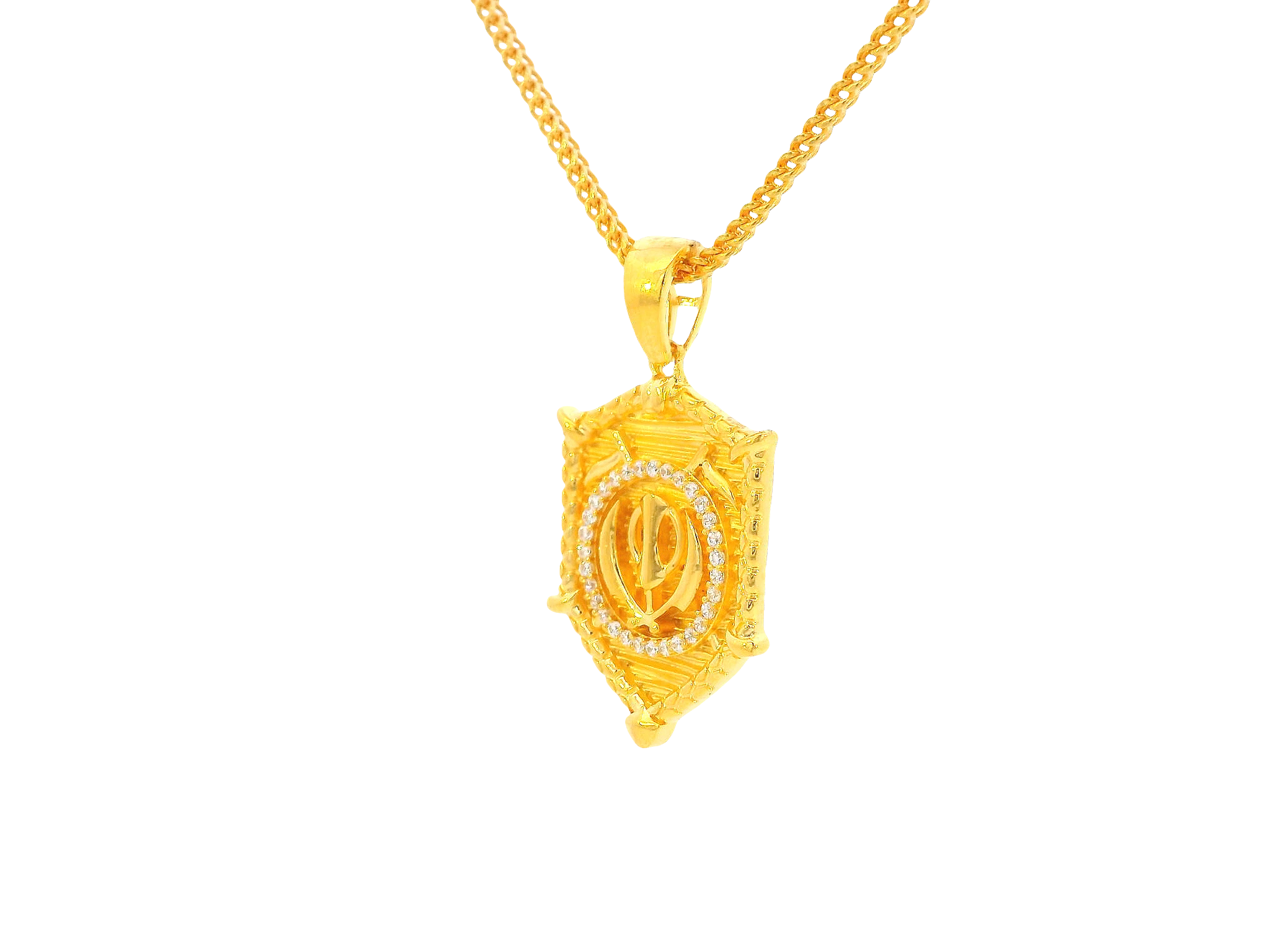 22K Yellow Gold Khanda Pendant
