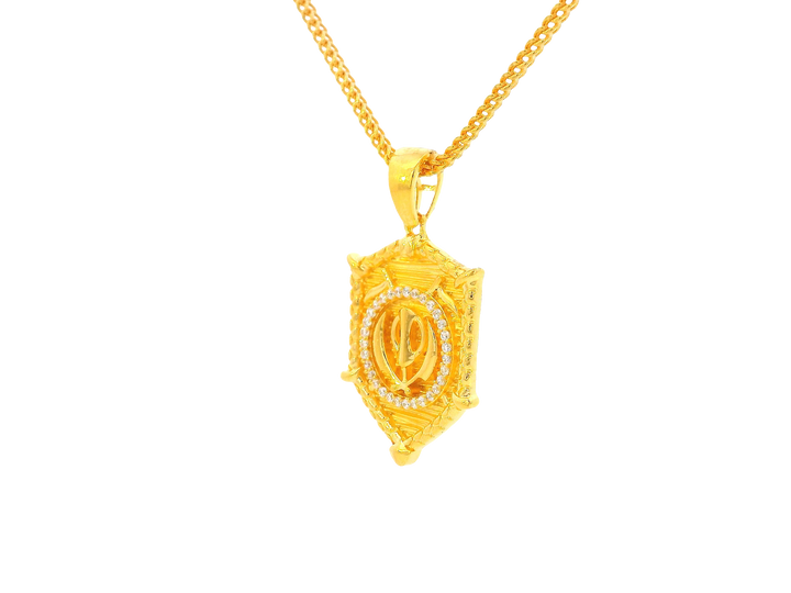 22K Yellow Gold Khanda Pendant
