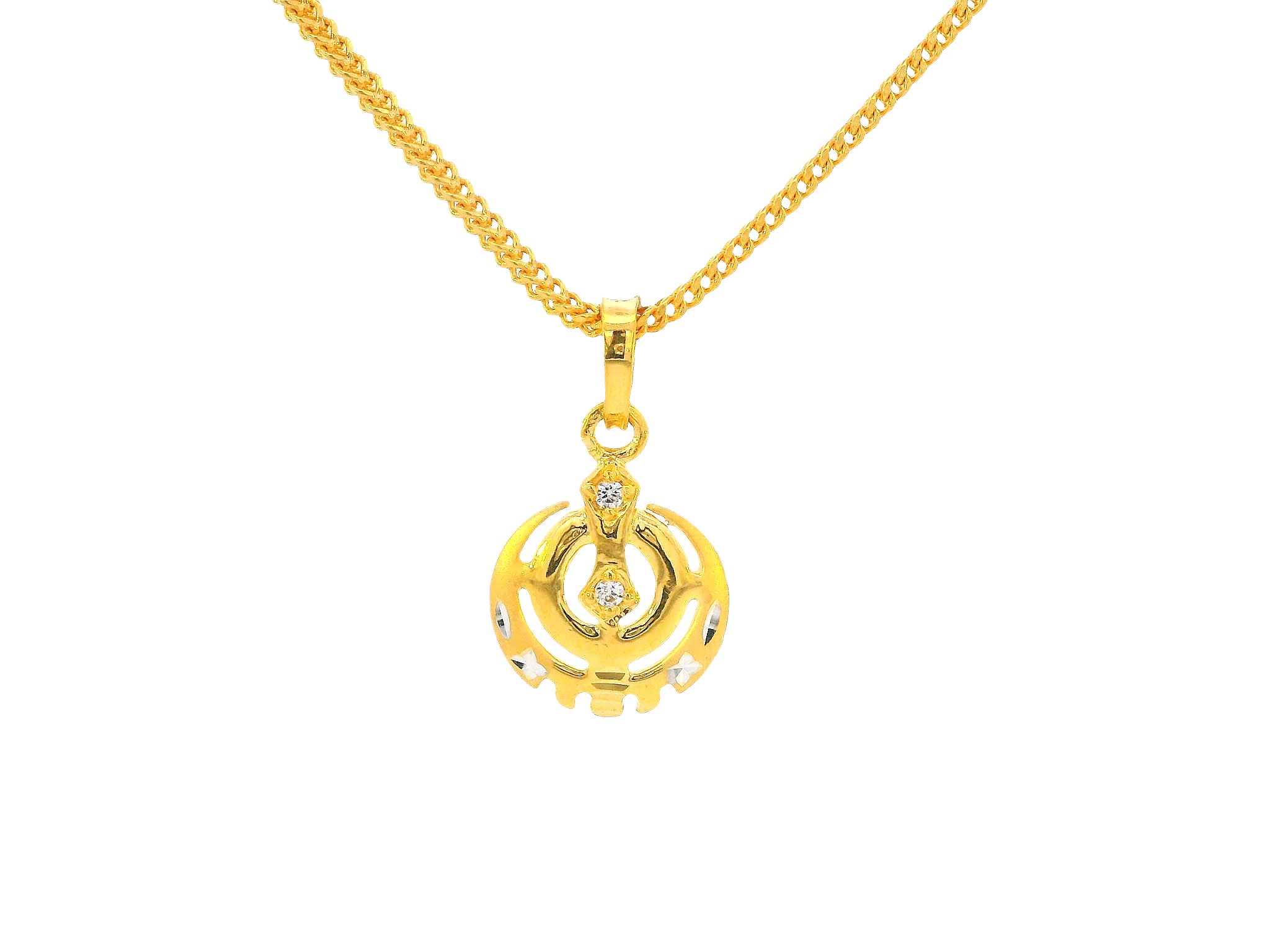 22K Yellow Gold Khanda Pendant
