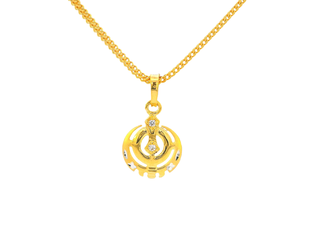 22K Yellow Gold Khanda Pendant