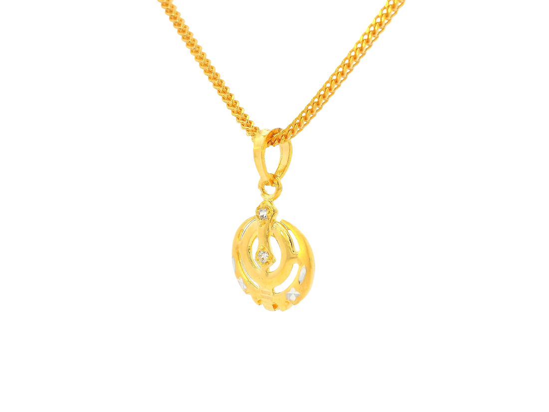 22K Yellow Gold Khanda Pendant