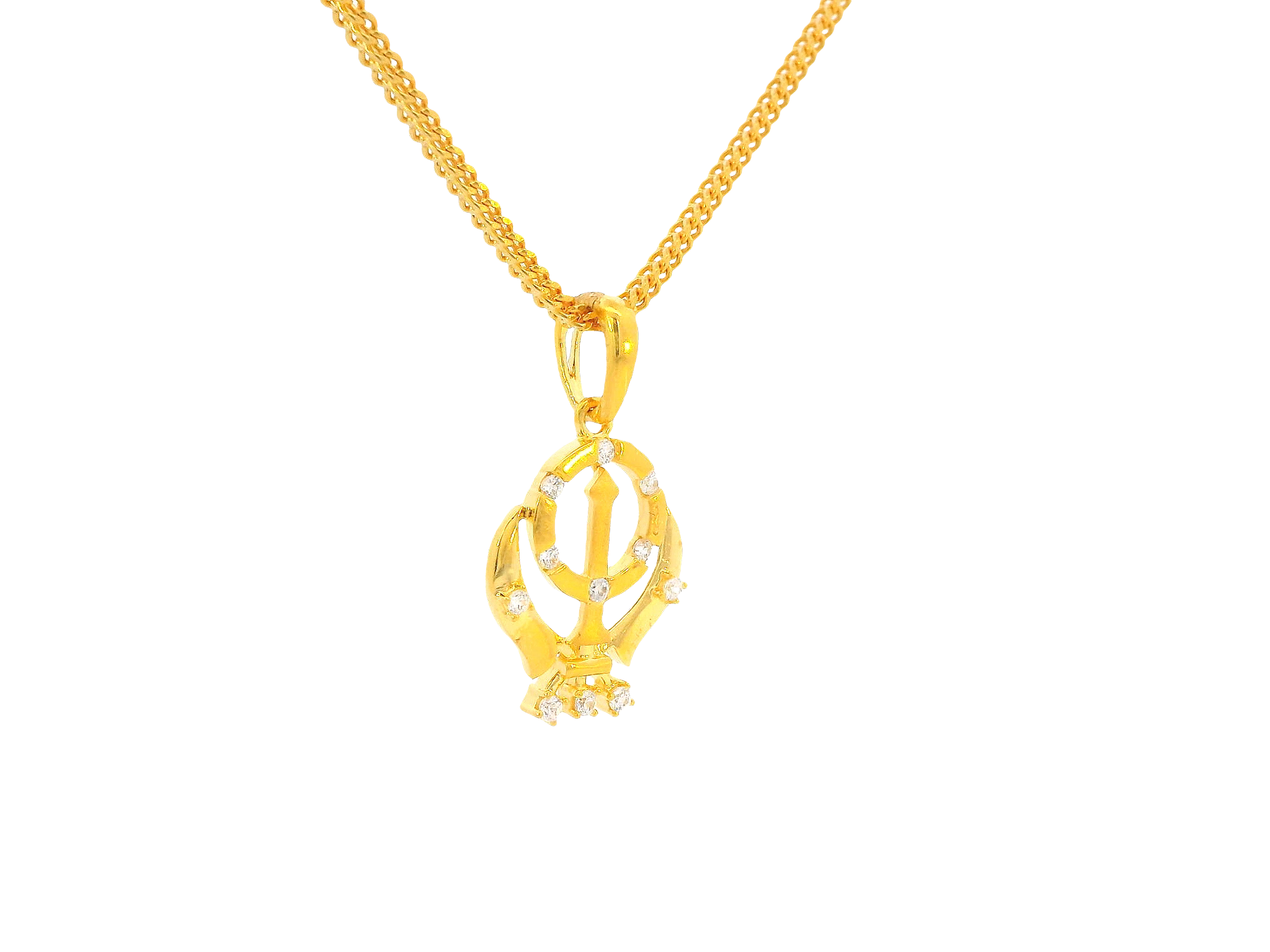 22K Yellow Gold Khanda Pendant