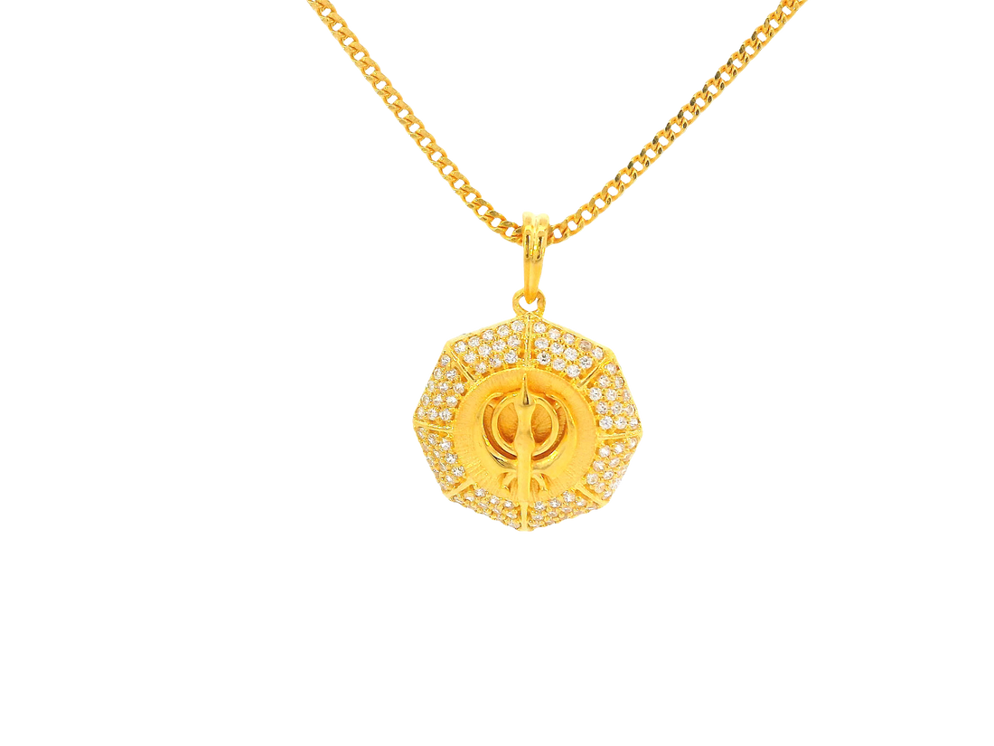 22K Yellow Gold Khanda Pendant