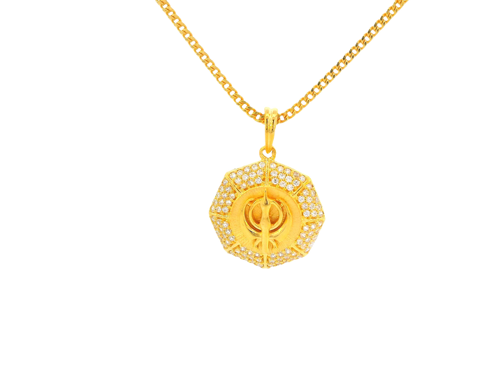 22K Yellow Gold Khanda Pendant