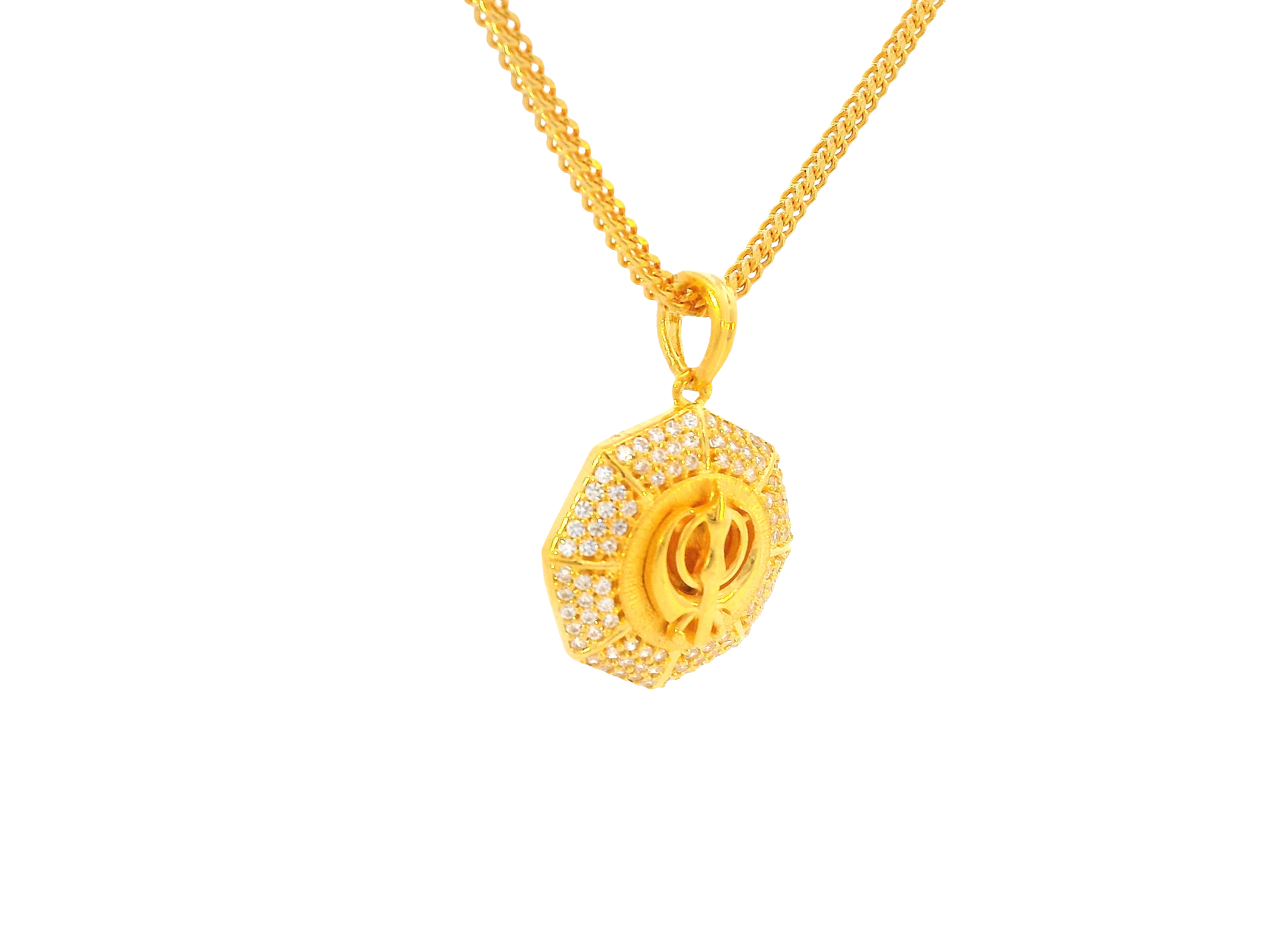 22K Yellow Gold Khanda Pendant