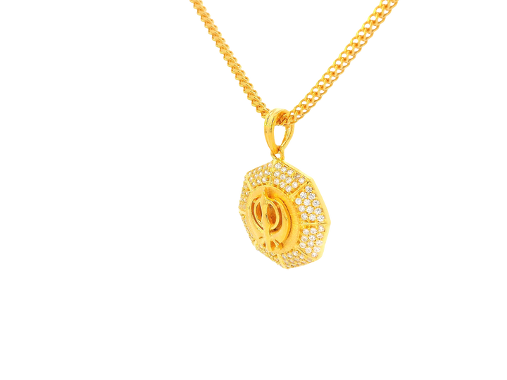 22K Yellow Gold Khanda Pendant