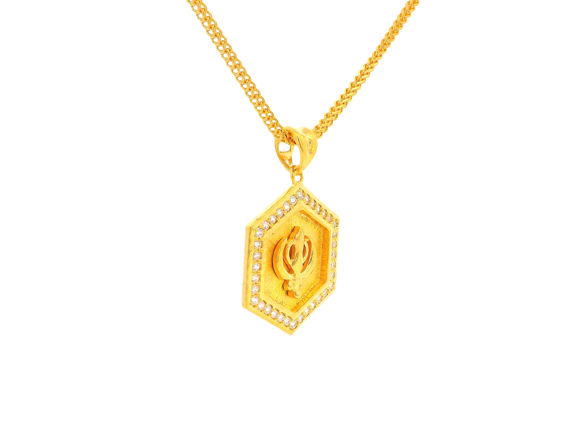 22K Yellow Gold Khanda Pendant