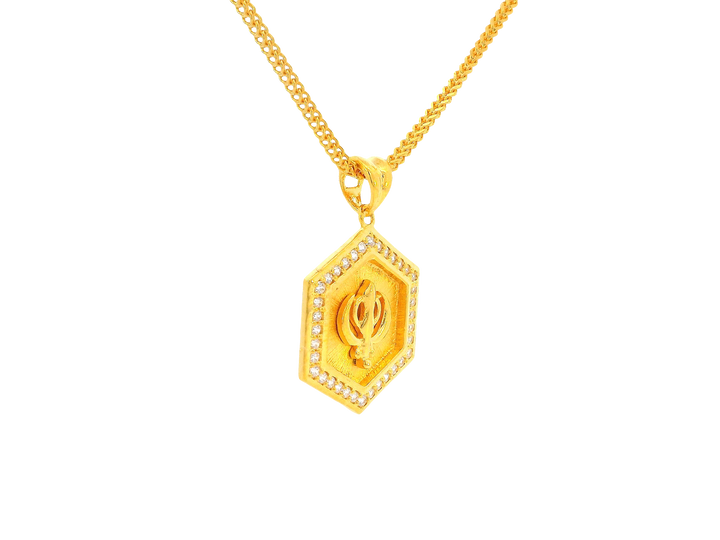 22K Yellow Gold Khanda Pendant