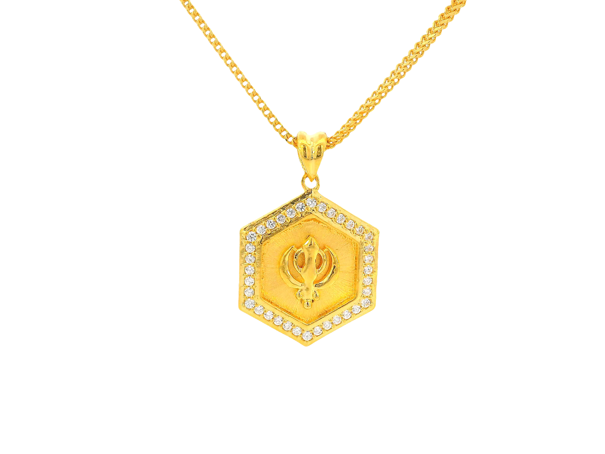 22K Yellow Gold Khanda Pendant