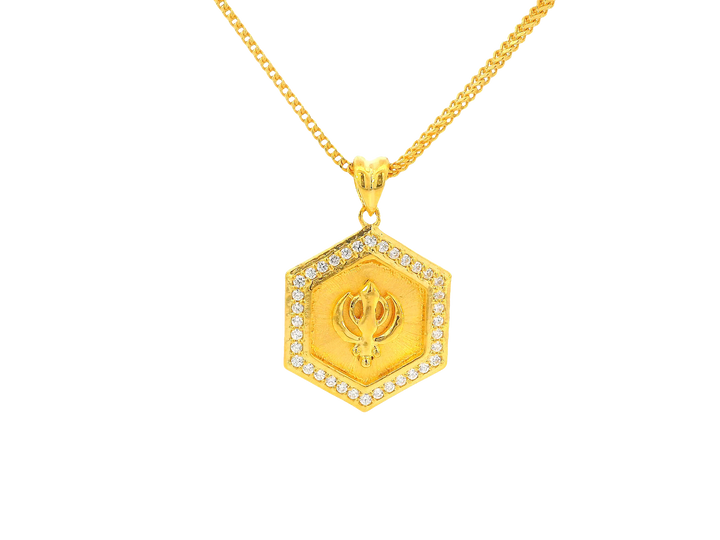 22K Yellow Gold Khanda Pendant