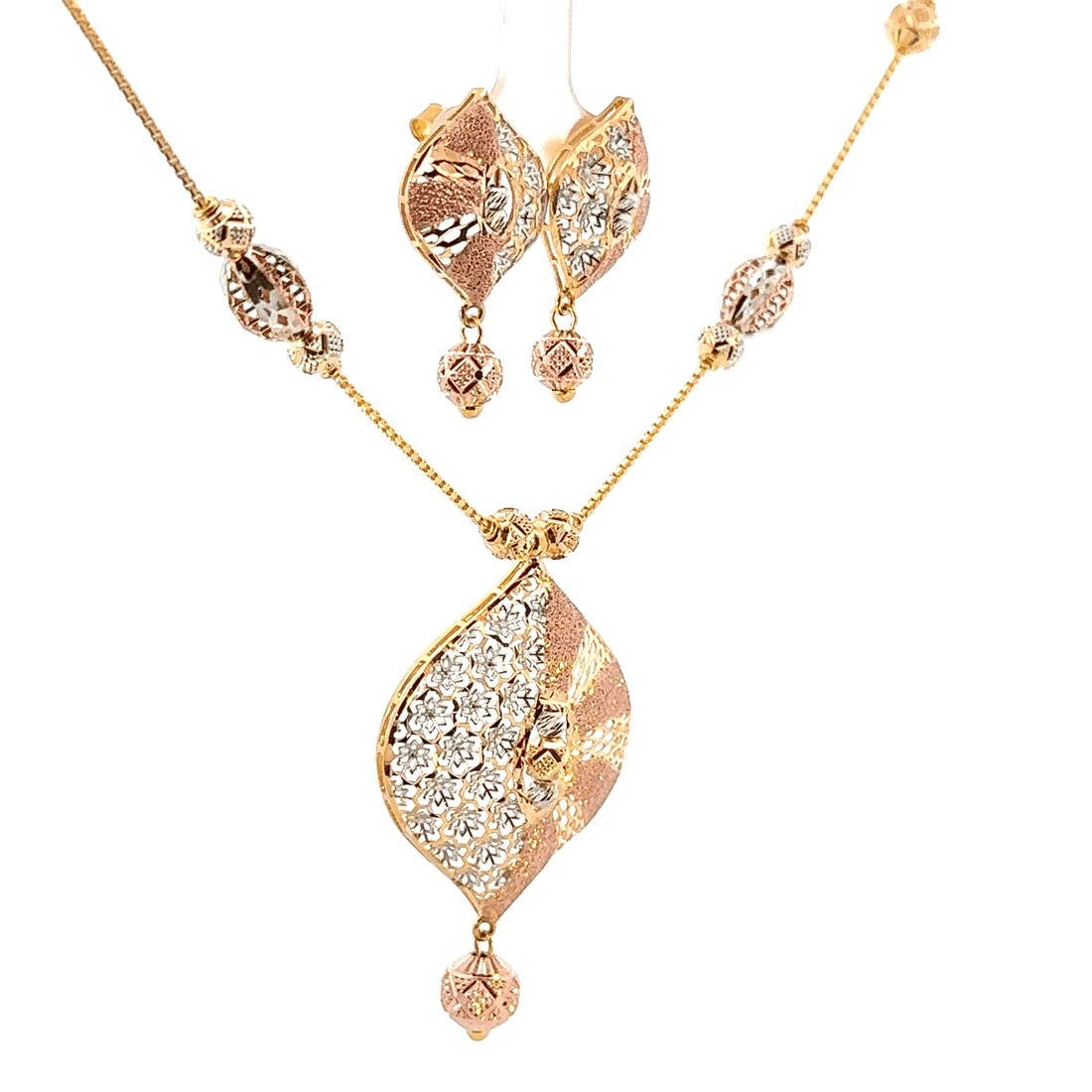 22K Tri-Color Gold Necklace