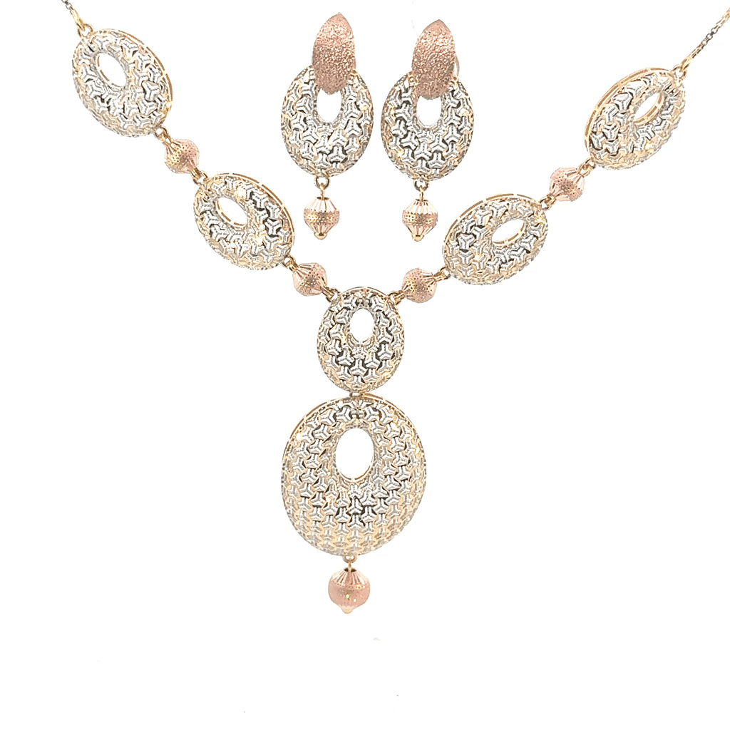 22K Tri-Color Gold Necklace