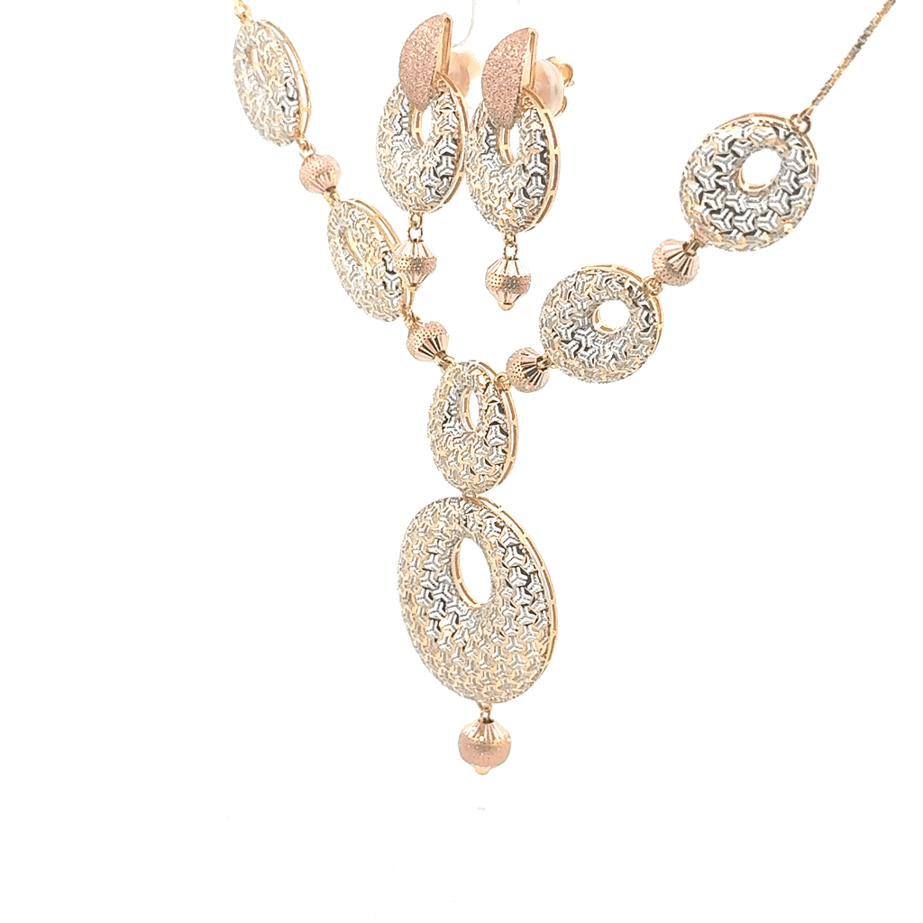 22K Tri-Color Gold Necklace